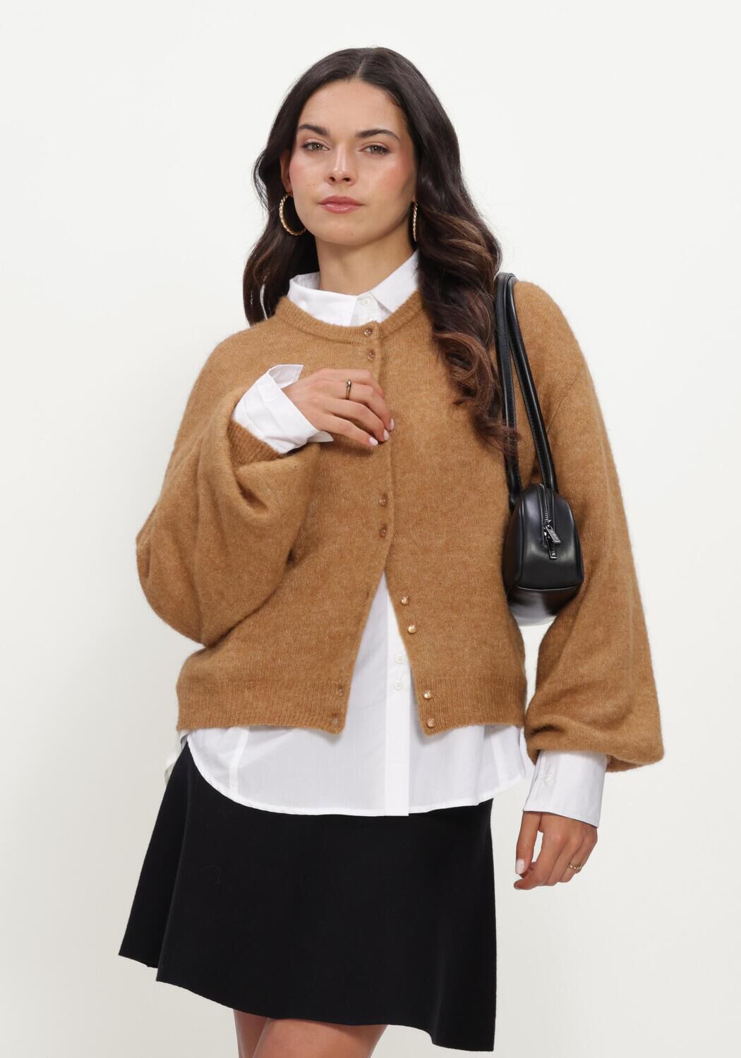 Camel MSCH COPENHAGEN Vest MSCHBONDIE HOPE CARDIGAN - large