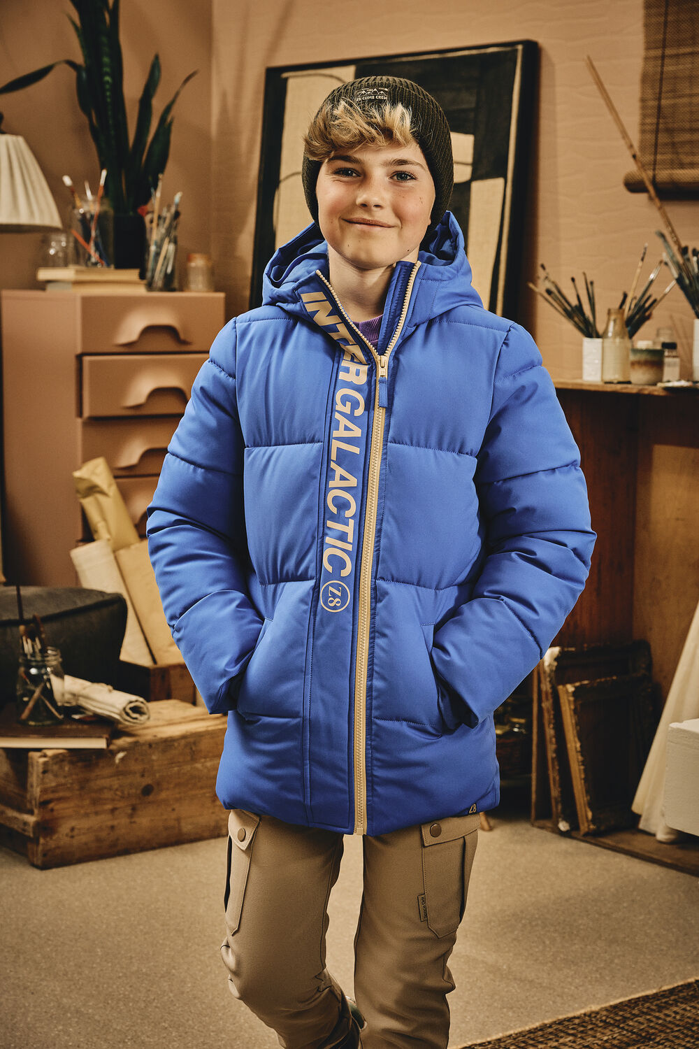 Blauwe Z8 Gewatteerde jas IDRIS - large