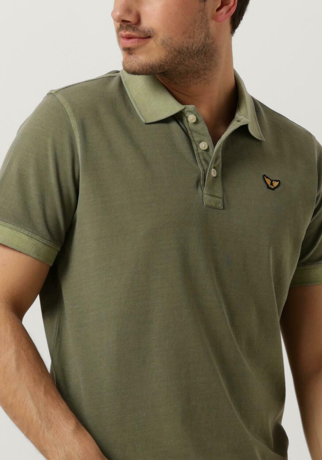 PME LEGEND Heren Polo's & T-shirts Short Sleeve Polo Garment Dye Groen