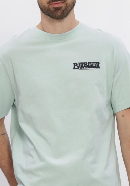 Lichtblauwe BARBOUR T-shirt FROME RELAXED GRAPHIC - large