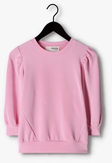 Roze SELECTED FEMME Sweater SLFTENNY 3/4 SWEAT TOP - large