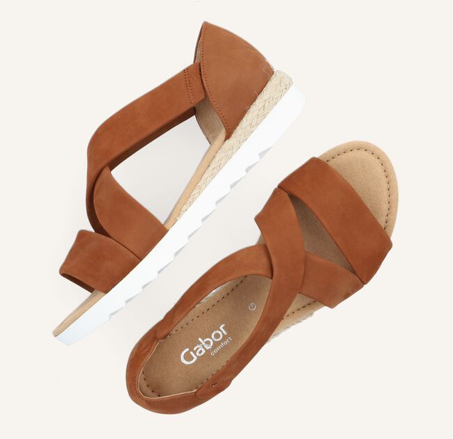 Cognac GABOR Platte sandalen 711.1 Cognac GABOR Platte sandalen 711.1 - large