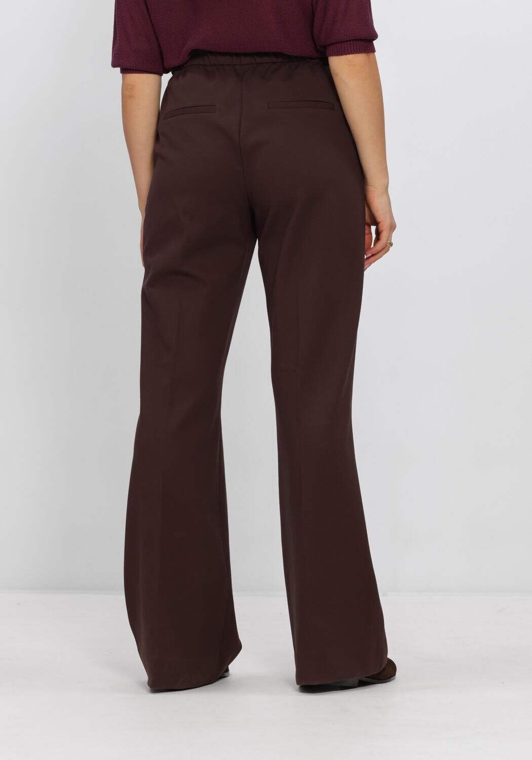 Bruine BEAUMONT Flared broek HOPE PANTS - large