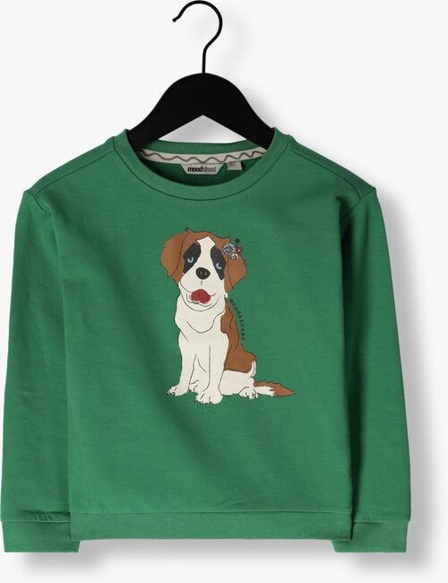 Groene MOODSTREET Sweater CHEST PRINT SWEATER - large