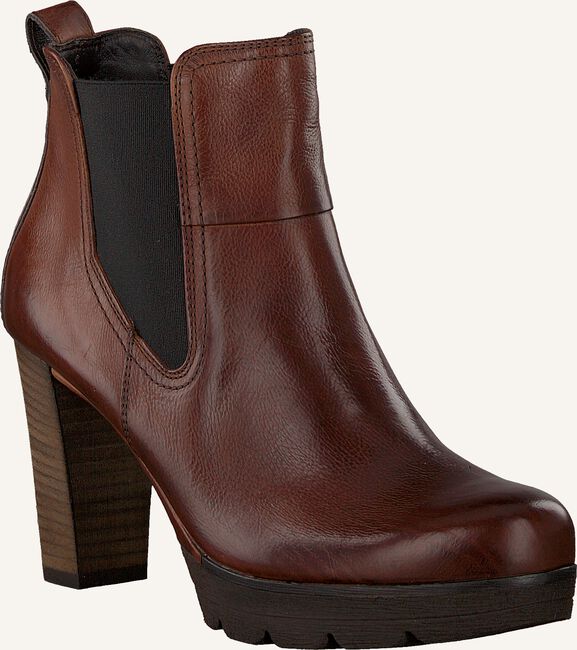 Cognac PAUL GREEN Enkellaarsjes 9683 Cognac PAUL GREEN Enkellaarsjes 9683 - large