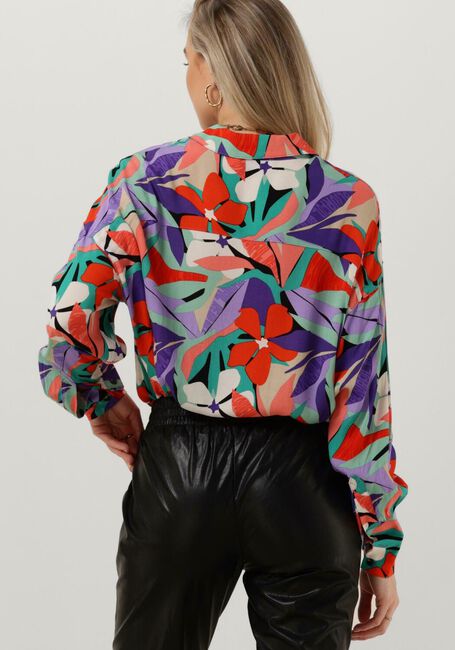 Multi COLOURFUL REBEL Blouse TALIA BIG FLOWER OVERSIZED BOYFRIEND BLOUSE - large