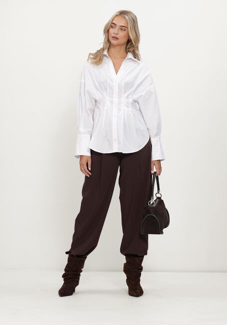 Witte REFINED DEPARTMENT Blouses LADIES WOVEN TAILLERED BLOUSE GUUSJE - large