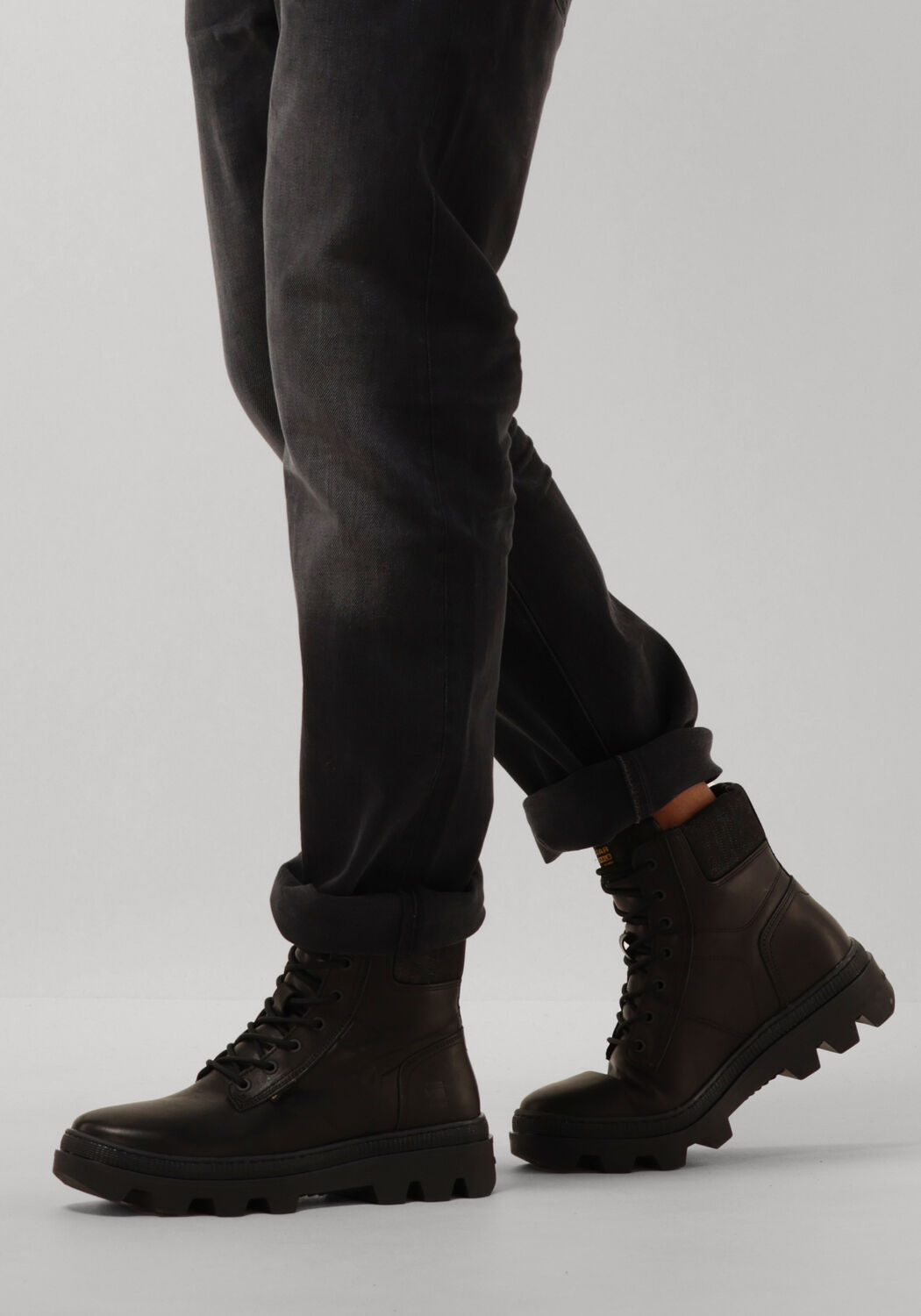 Zwarte G-STAR RAW Veterboots NOXER HIGH LEA M - large