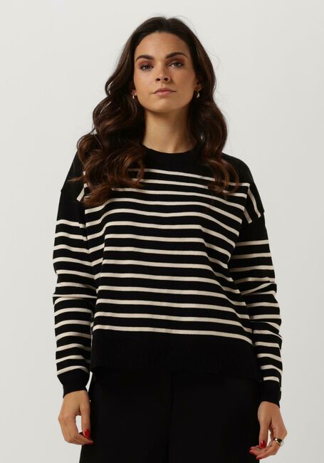 Zwarte CC HEART Trui CC HEART COLLINGS COMFY STRIPE KNIT BLOUSE - large