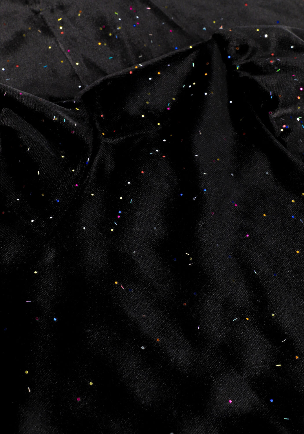 Zwarte COLOURFUL REBEL Top NEYO VELVET MULTI GLITTER DOTS - large