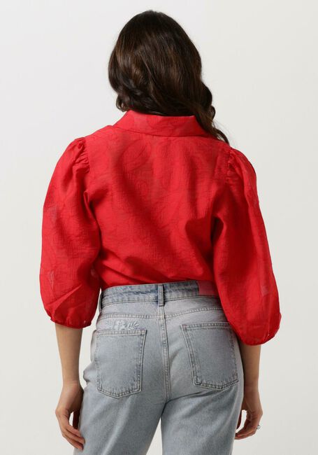 Rode JANSEN AMSTERDAM Blouses FF774 BLOUSE 3/4 PUFF SLEEVE - large