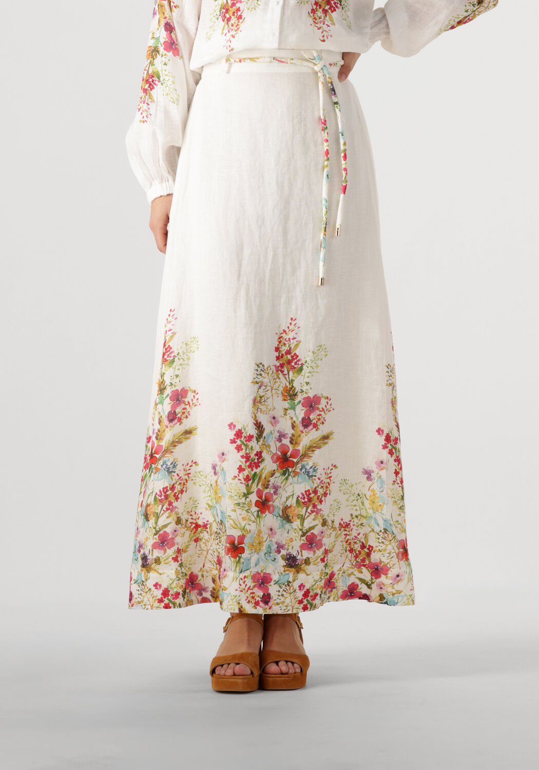 Dea Kudibal Elegante Larissa Midi Rok in Wit Multicolor Dames