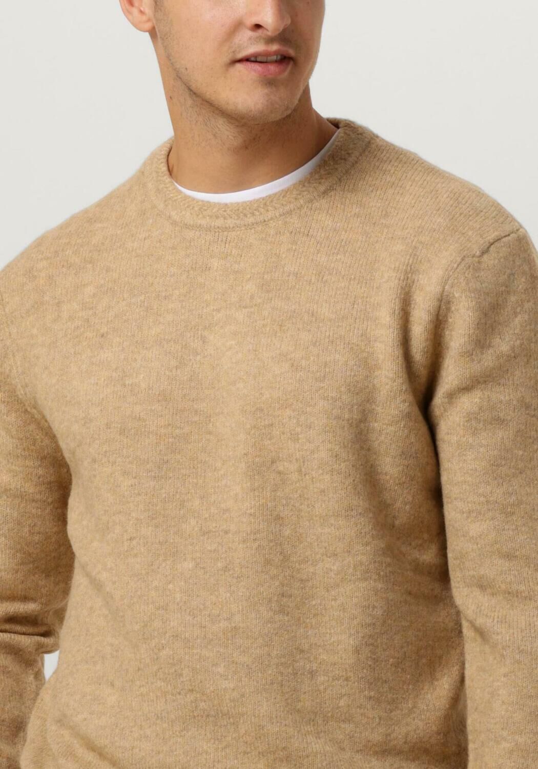 SCOTCH & SODA Heren Truien & Vesten Regular Fit Softy-knit Melange Pull Camel