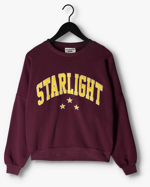 Bordeaux COLOURFUL REBEL Trui STARLIGHT PATCH DROPPED SHOULDER SWEAT - large
