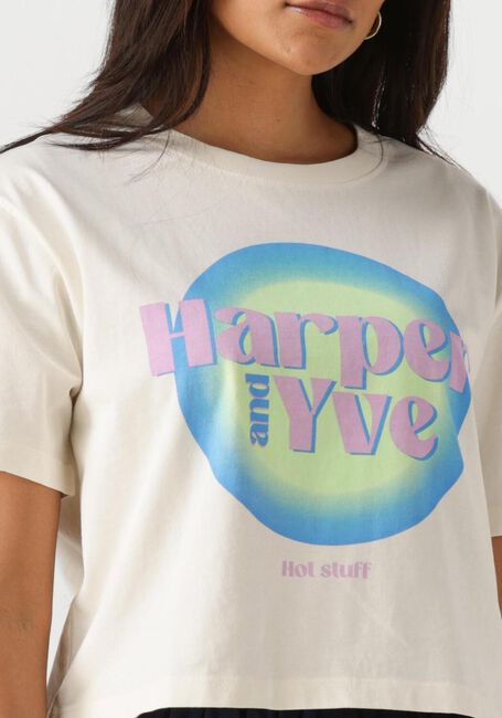 Ecru HARPER & YVE T-shirt HOTSTUFF-SS CROPPED - large