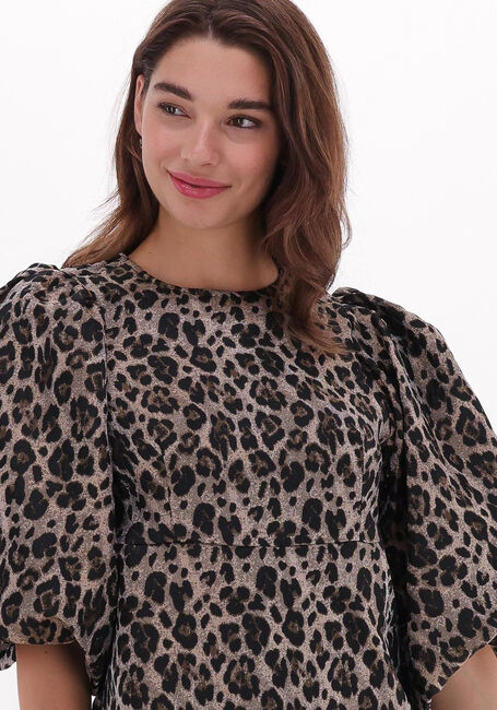 Bruine CO'COUTURE Mini jurk YOYO ANIMAL DRESS - large
