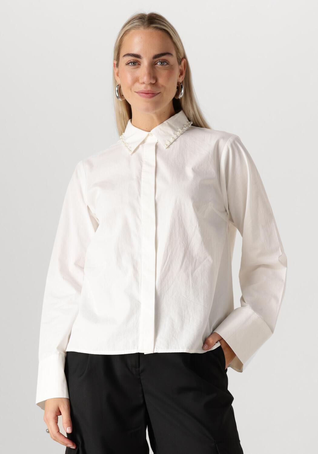 Y.A.S Veelzijdige Witte Blouse Yaskimmea LS Shirt White Dames
