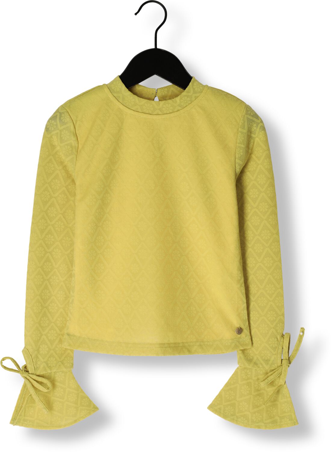 Frankie&Liberty top Karry met textuur geel Meisjes Polyester Ronde hals 164