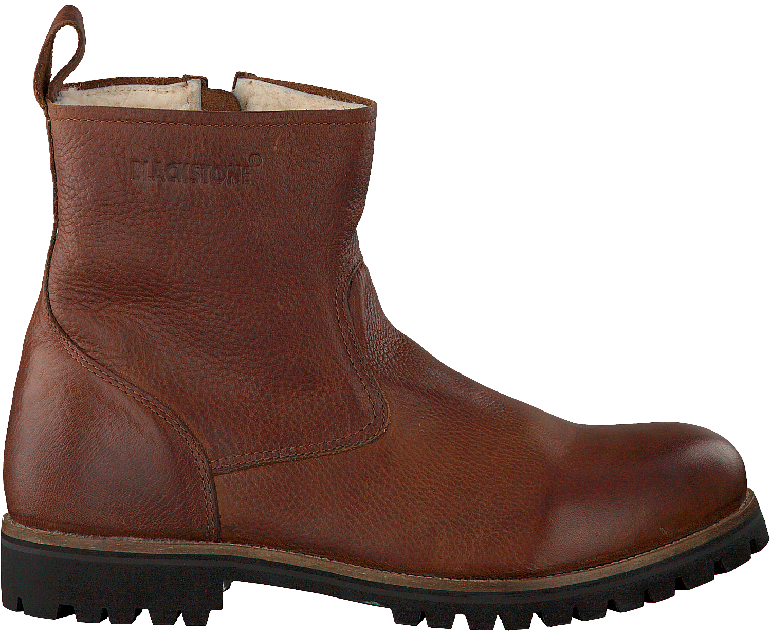 Cognac BLACKSTONE Enkelboots OM63 | Omoda Zwarte BLACKSTONE Enkelboots SG54 | Omoda