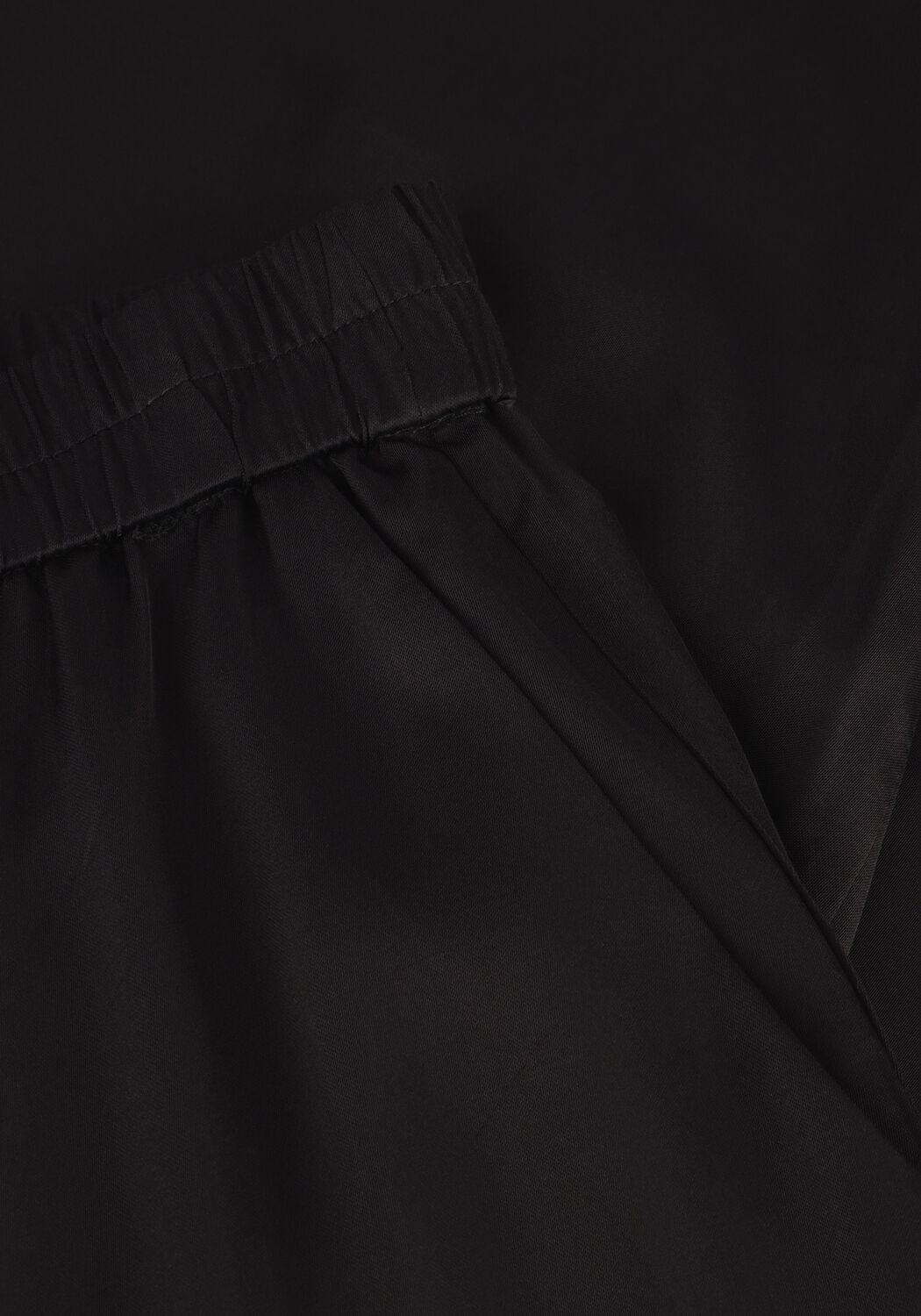 Zwarte ALIX THE LABEL Pantalon LADIES WOVEN SATIN BEADED PANTS - large