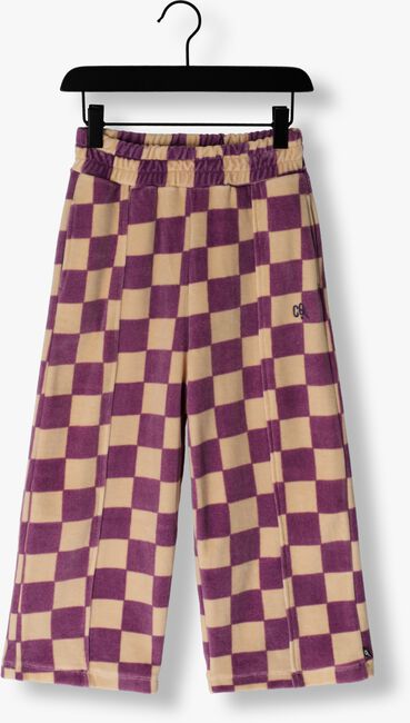 Paarse CARLIJNQ Flared broek CHECKERS - JOGGERS GIRLS BOTTOM - large