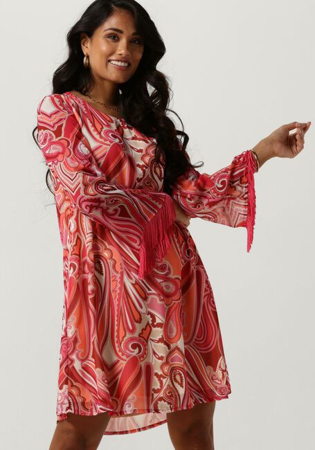 Roze ANA ALCAZAR Mini jurk TUNIC FRINGES - large