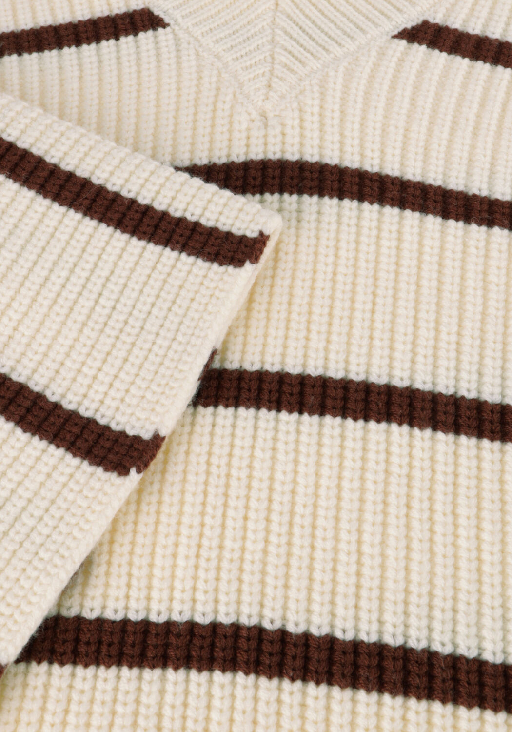 Ecru GESTUZ Trui SEBAGZ V-NECK PULLOVER - large