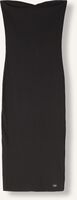 Zwarte CALVIN KLEIN Midi jurk WOVEN LABEL RIB SLEEVELESS DRESS Zwarte CALVIN KLEIN Midi jurk WOVEN LABEL RIB SLEEVELESS DRESS - medium