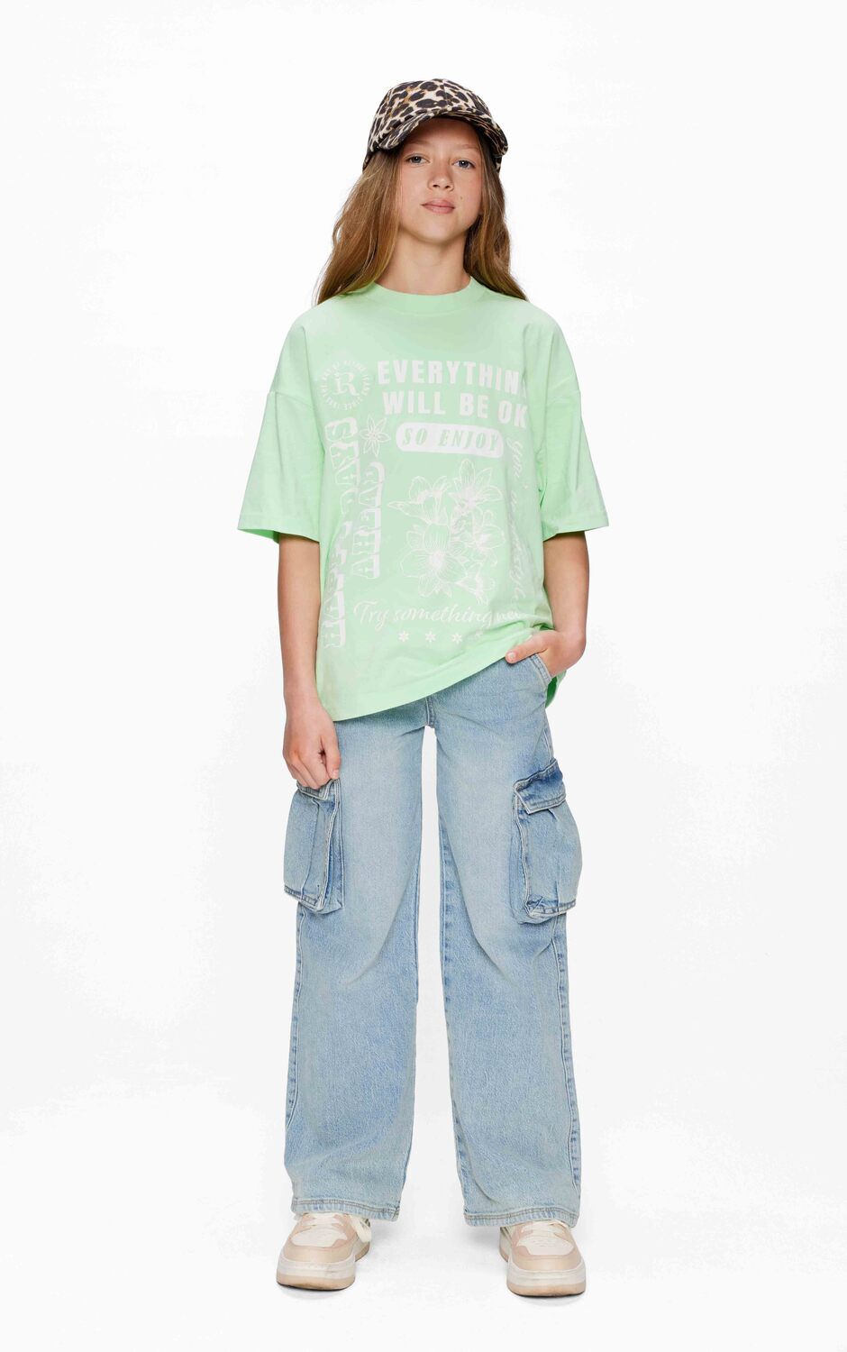 Lichtblauwe RETOUR Wide jeans GERRY - large