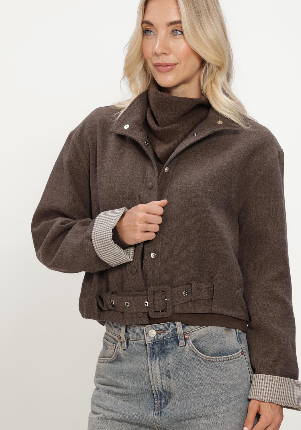 Bruine CIRCLE OF TRUST Jack INGER JACKET - large