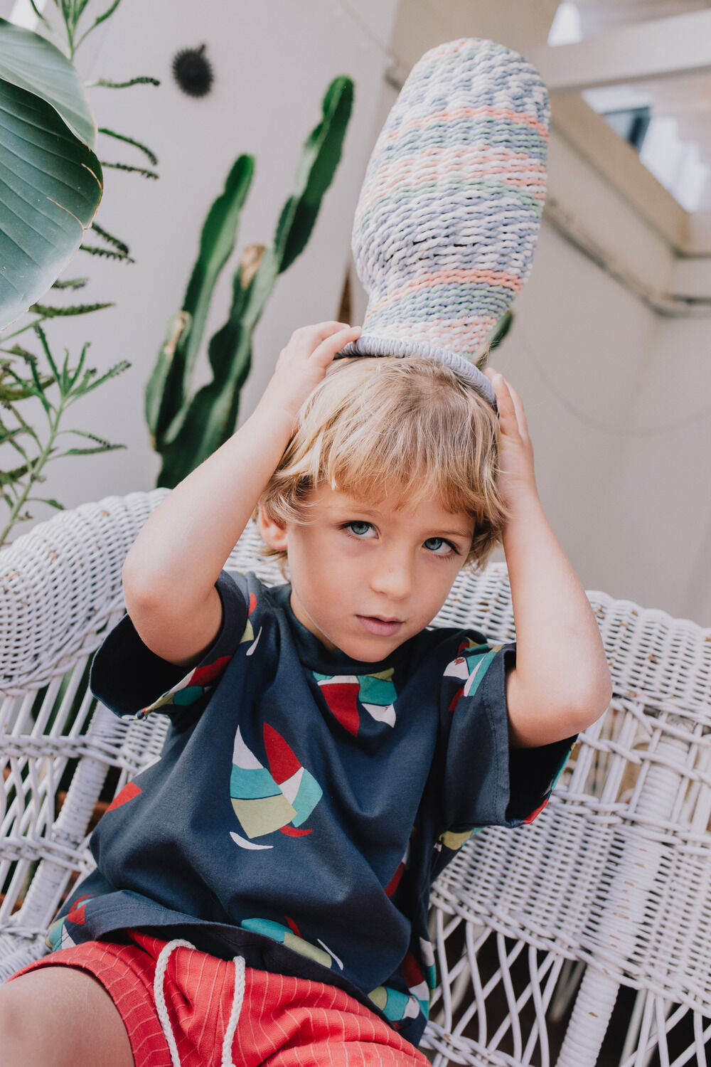 Grijze L&Ouml;TIEKIDS T-shirt S25-122-17 - large