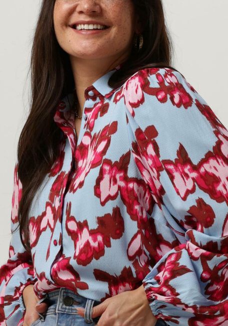Lichtblauwe Y.A.S. Blouses YASPRISMU LS SHIRT - large