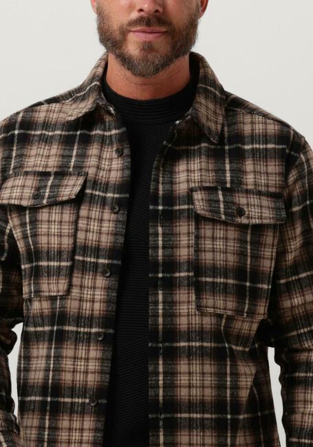 Bruine PUREWHITE Overshirt WOOL LOOK CHECK OVERSHIRT - large