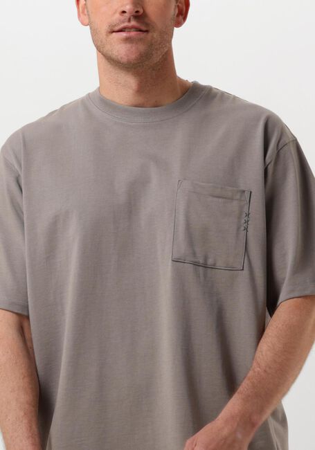 Grijze SCOTCH & SODA T-shirt 3 CROSSES LOOSE FIT CHEST POCKET T-SHIRT - large