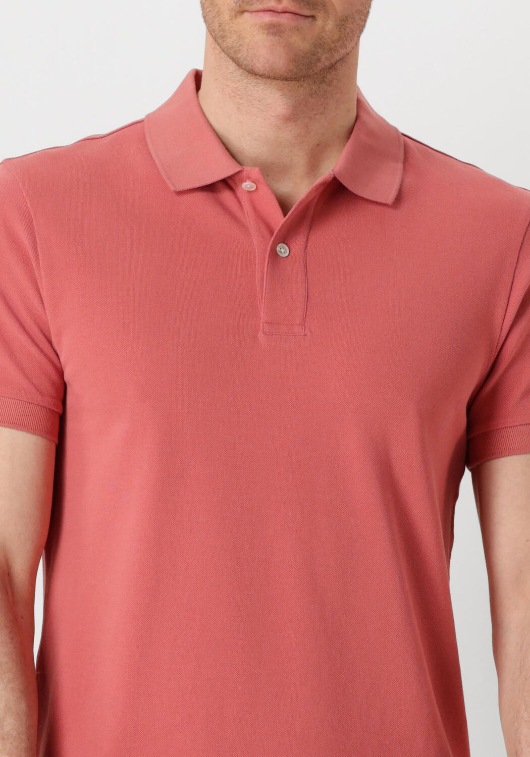 PROFUOMO Heren Polo's & T-shirts Polo Short Sleeve Koraal