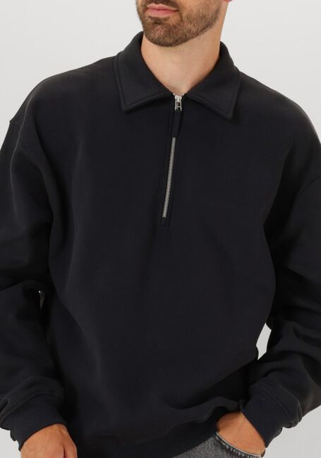 Zwarte WOODBIRD Sweater WBTOM ZIP POLO - large
