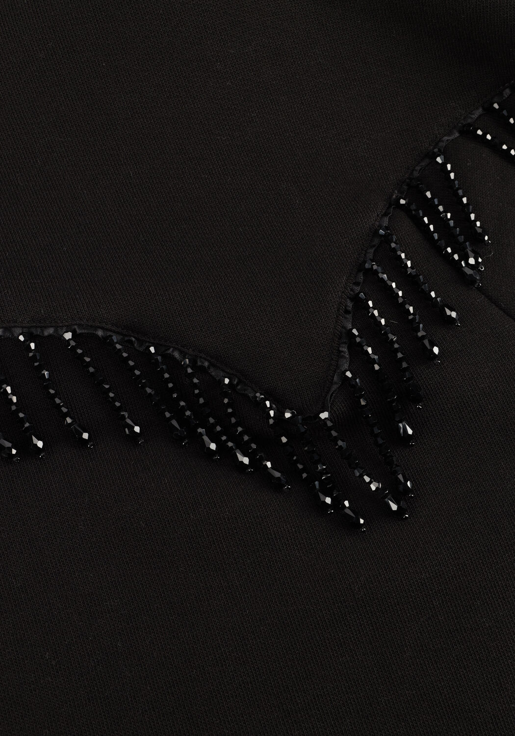 Zwarte CATWALK JUNKIE Trui BEADED FRINGED SWEATER - large