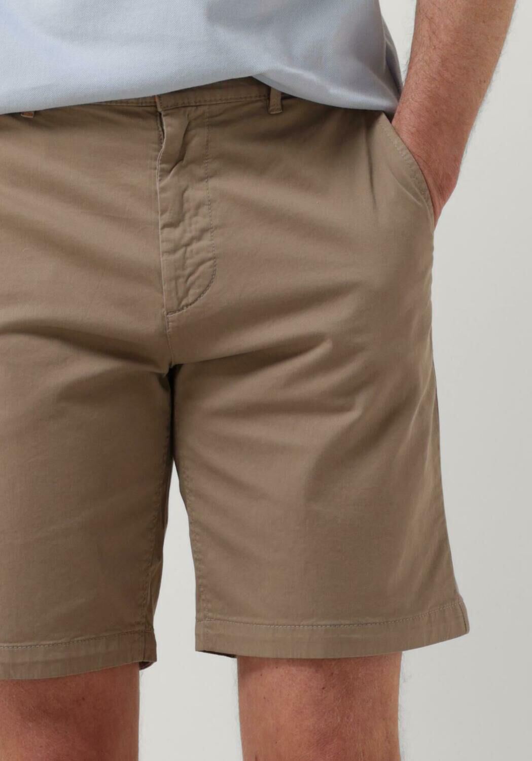 BOSS Heren Broeken Chino-slim-short Beige