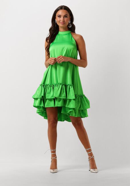 Groene Y.A.S. Mini jurk YASELEANOR SL HALTERNECK DRESS - large