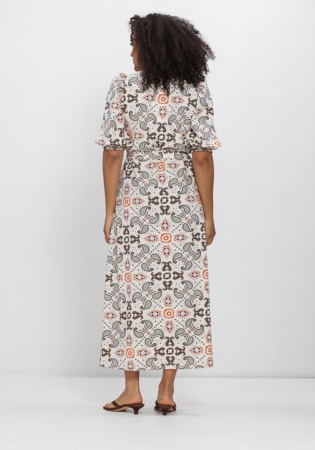 Gebroken wit STUDIO ANNELOES Maxi jurk EMIRA DRESS - large