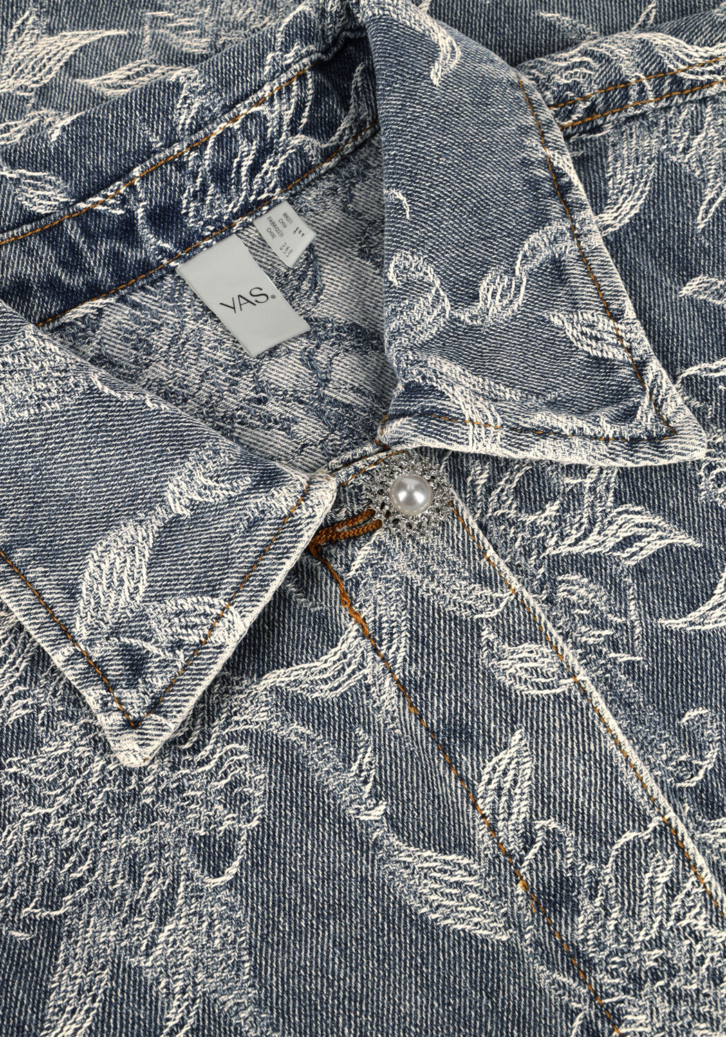 Grijze Y.A.S. Maxi jurk YASFLAMERA SS DENIM SHIRT DRESS - large