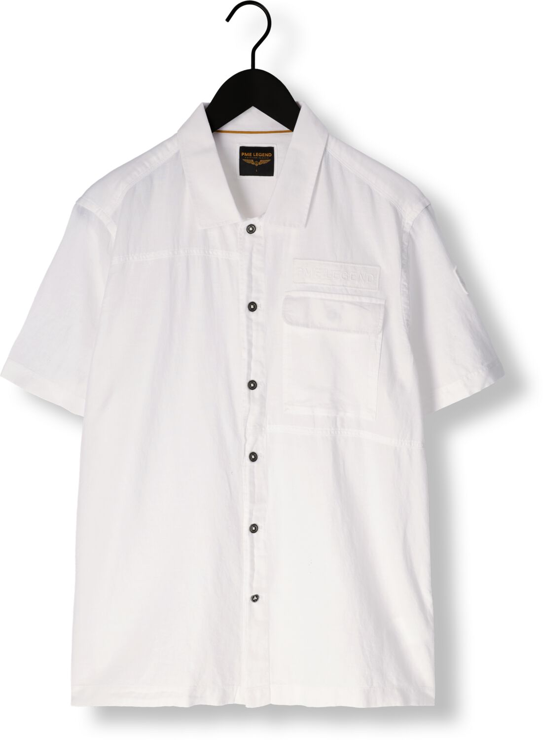 PME LEGEND Heren Overhemden Ctn linen Cargo Freedom Wit