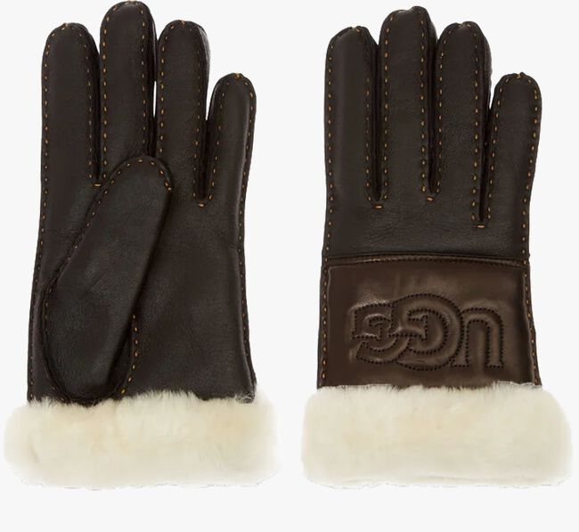 Zwarte UGG Handschoenen SHEEPSKIN LOGO GLOVE - large
