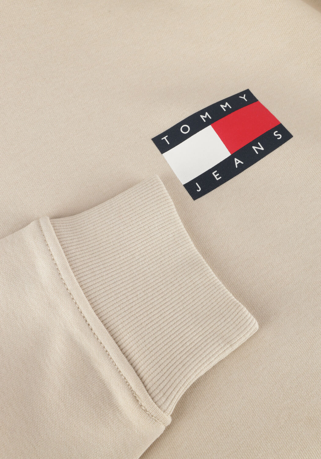 Beige TOMMY JEANS Truien/vesten TJM REG ESSENTIAL FLAG HOOD EXT - large