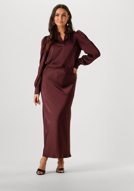 Bordeaux NEO NOIR Maxirok VICKY HEAVY SATEEN SKIRT - large