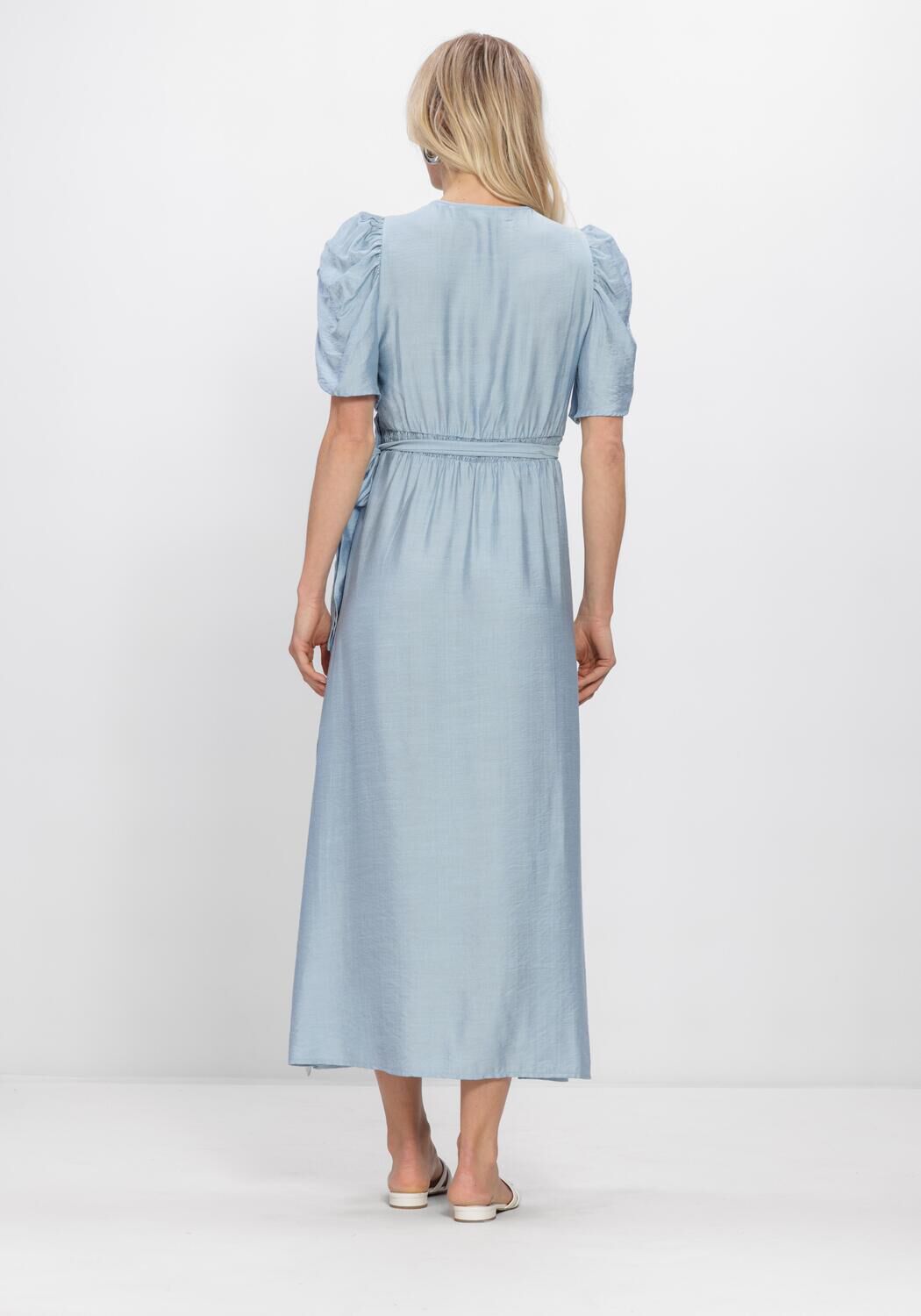 Lichtblauwe CO'COUTURE Maxi jurk HERACC SS WRAP DRESS - large