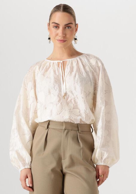 Gebroken wit NUKUS Blouses YONI TOP EMBROIDERY - large