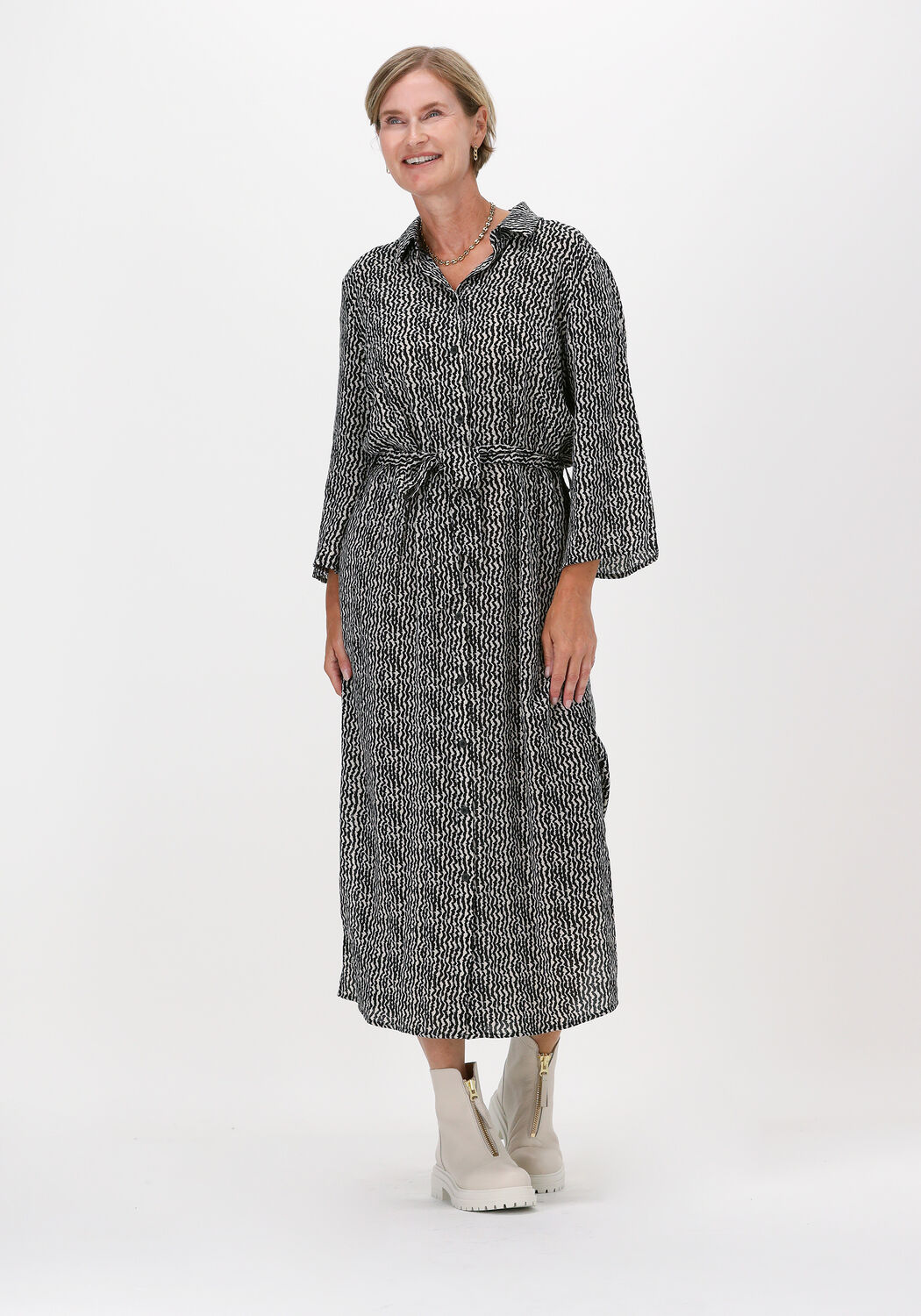 zwarte minimum midi jurk norri