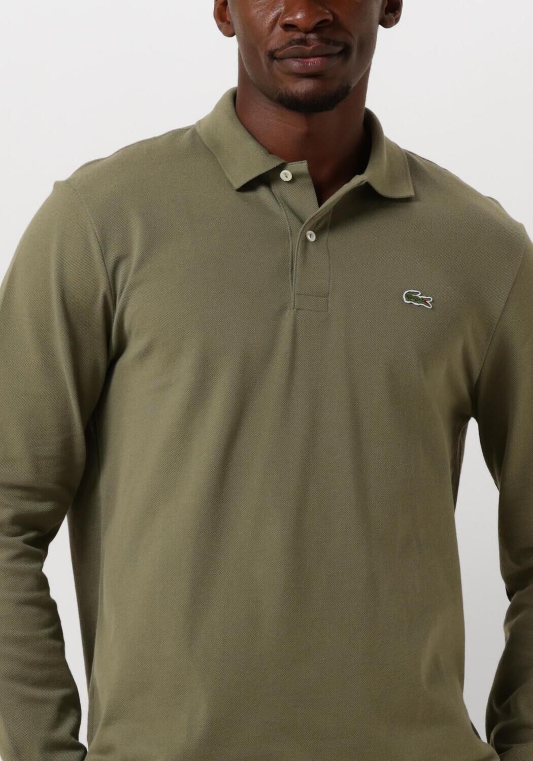 LACOSTE Heren Polo's & T-shirts 1hp2 Men Long Sleeved Best Polo Groen