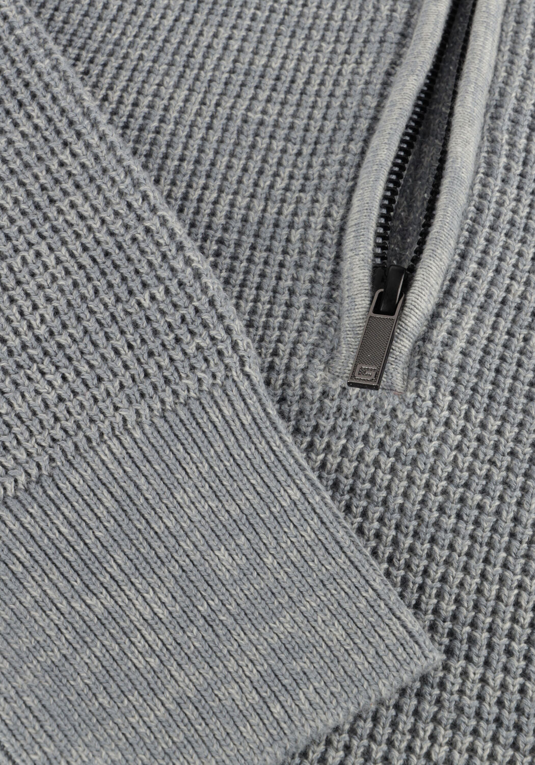 Grijze GENTILUOMO Trui TURTLE ZIP - large